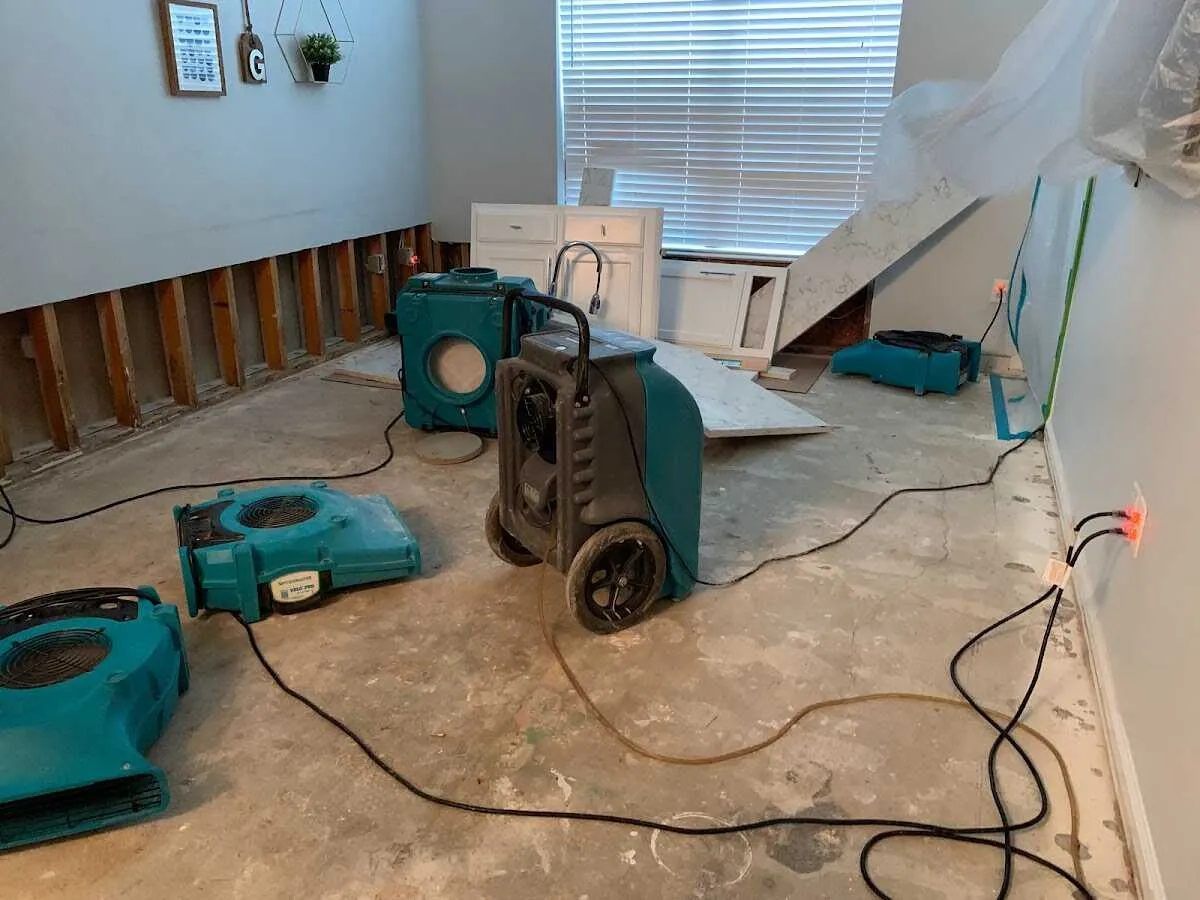 Dehumidifier in flood-cut room for Water Extraction & Removal in Wilmington Manor